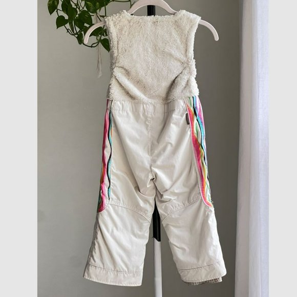 Obermeyer Bon Bon Bib I-Grown Snow Overalls Ivory Dragonfly Snoveralls NEW - Picture 5 of 15